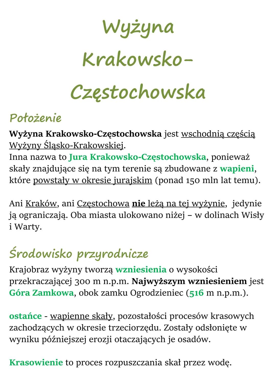 
<h2 id="pooenie">Położenie</h2>
<p>Wyżyna Krakowsko-Częstochowska stanowi wschodnią część Wyżyny Śląsko-Krakowskiej. Jest również znana pod