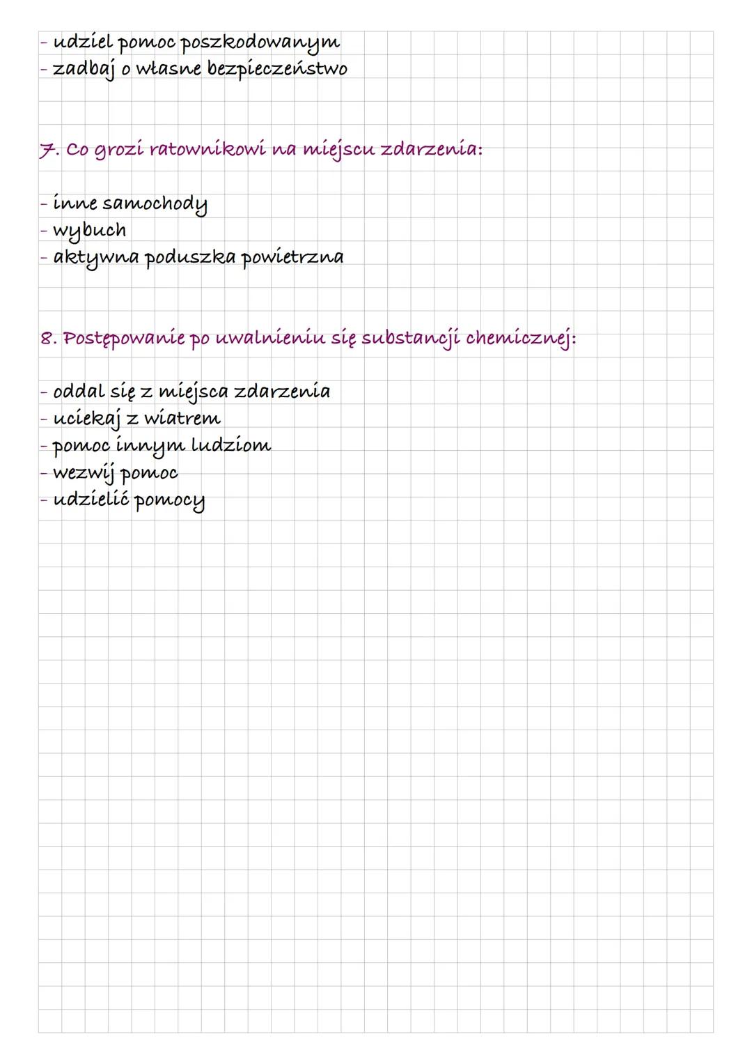 WYPADKI I KATASTROFY
KOMUNIKACYJNE

1. Przyczyny wypadków komunikacyjnych:
-złe warunki pogodowe
-błędy ludzkie
-zaduża prędkość

2. Zagroże