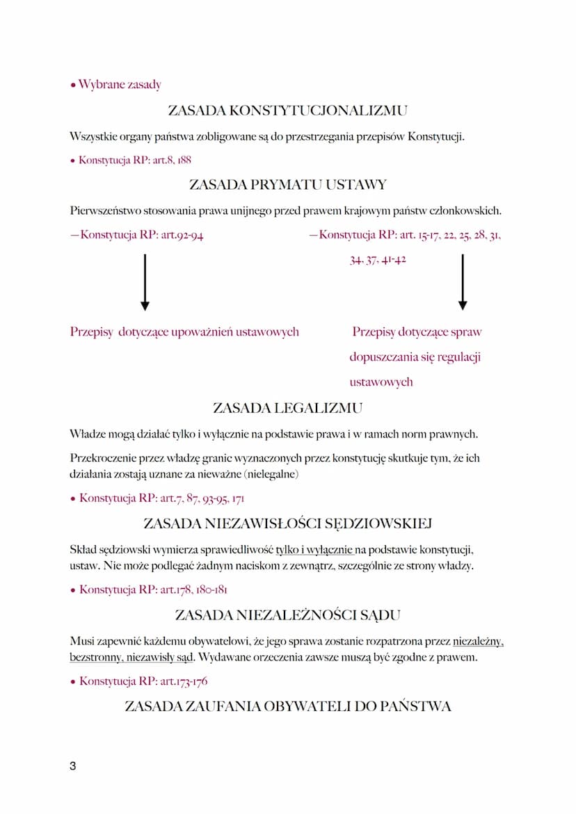 • Istota państwa prawnego
Model państwa prawnego zakłada, że organy władzy powinny być związane normami prawnymi i nie
mogą bez stosowania p