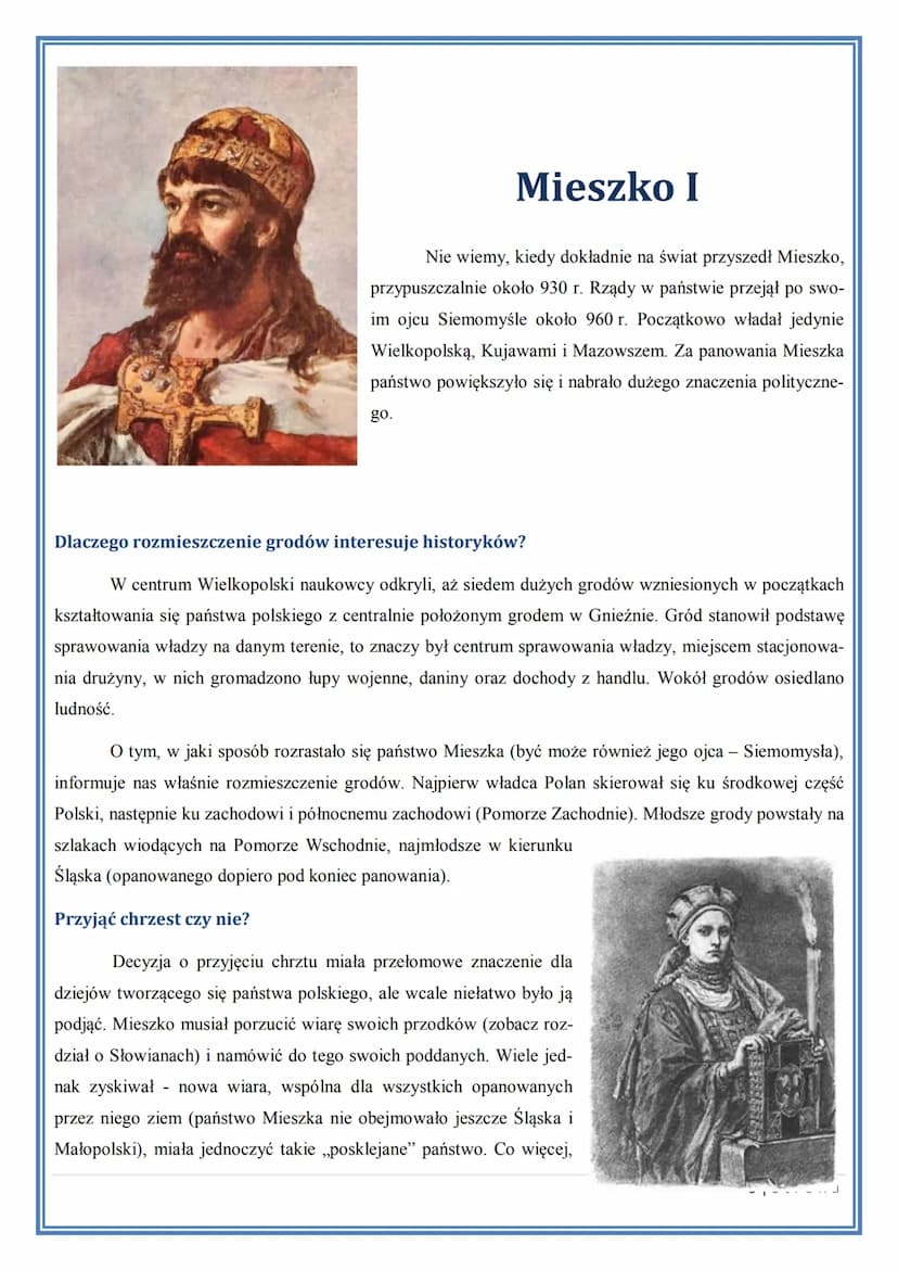 POCZĄTKI PAŃSTWA
POLSKIEGO
1 | Strona Co zawdzięczamy podróżnikowi z dalekich krain?
Około połowy X wieku zawitało na kartach historii państ