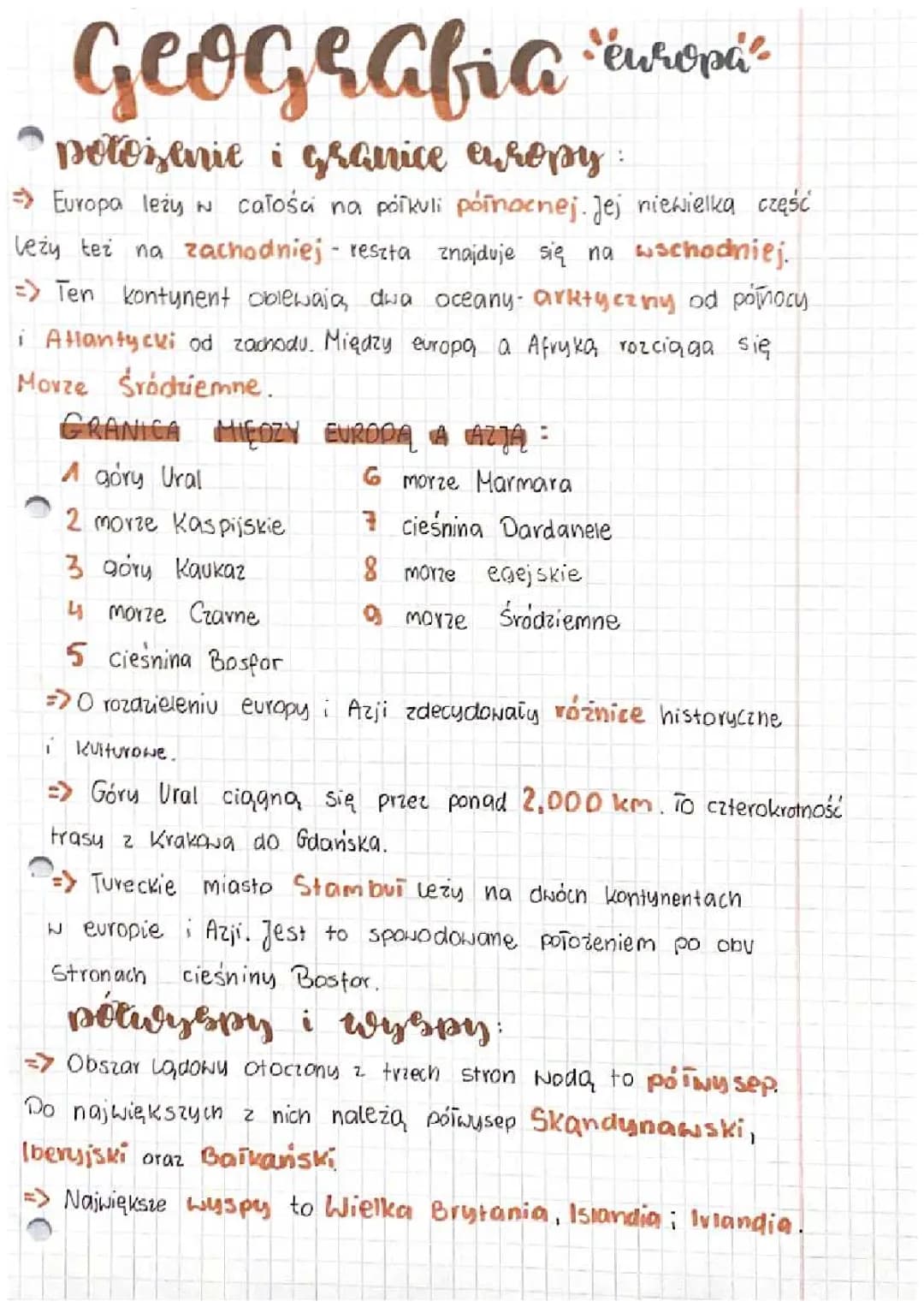 Położenie i ukształtowanie Europy