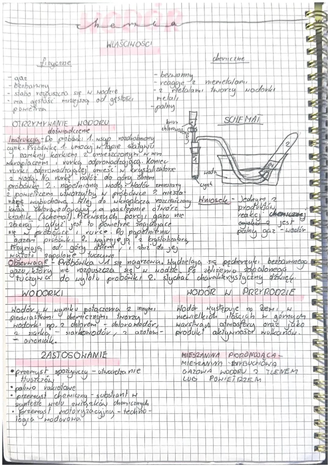 Wodór - Właściwości, Otrzymywanie i Zastosowanie