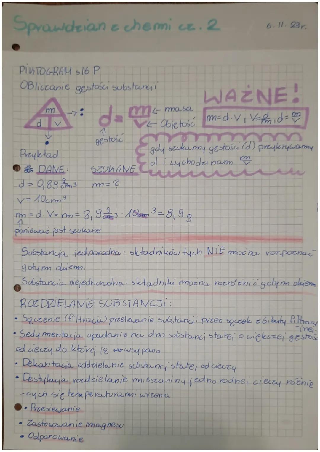 Sprawdzian z chemii
s 10
.
•
G
·
Ogrzewanie
połysk
gęstość
twardość
A
CIAŁO FIZYCZNE: ng:
1 Substancia: np:
-wata wkrowa - drut miedziany
-w