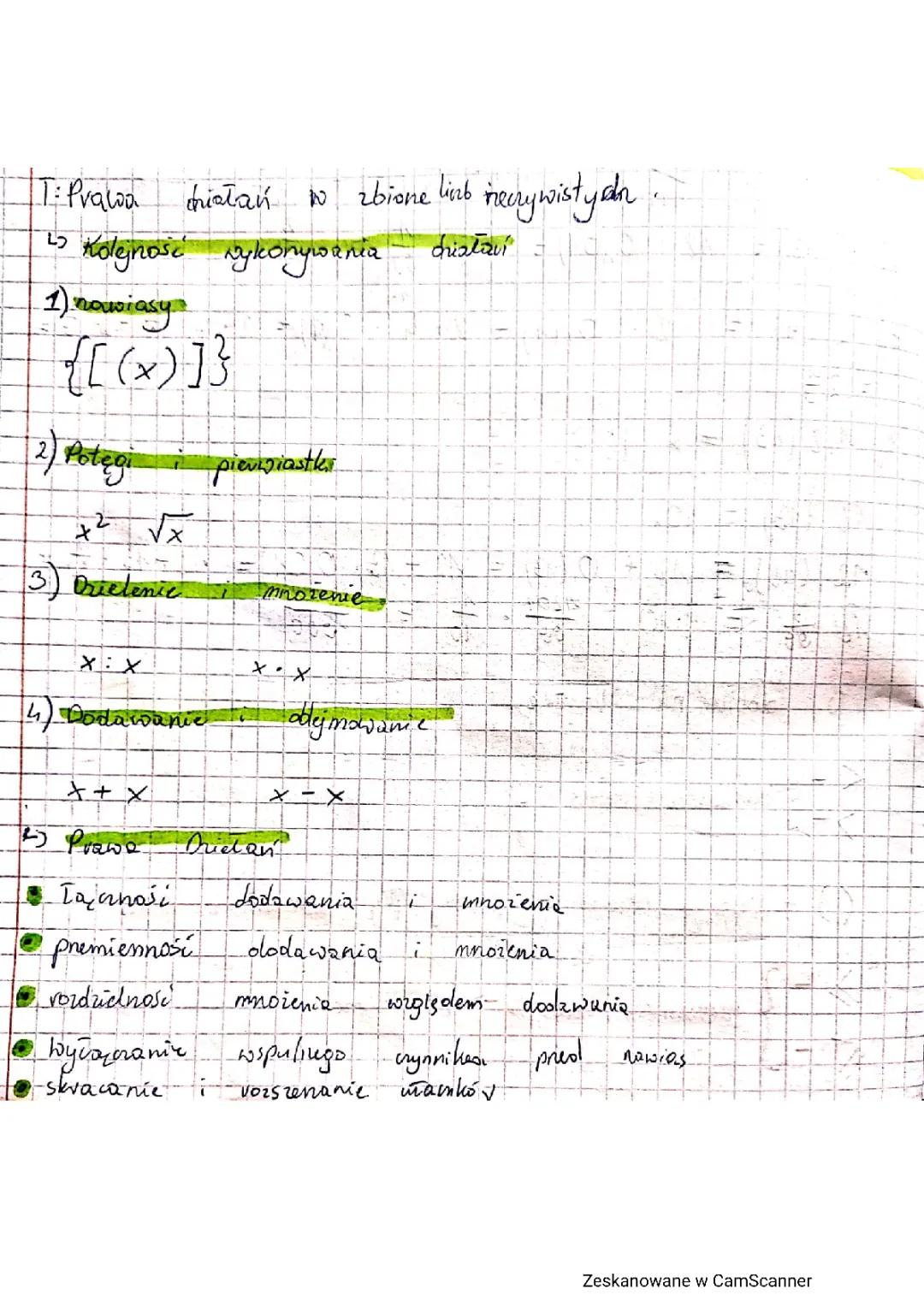  prawa działań w zbiorze liczb rzeczywistych 