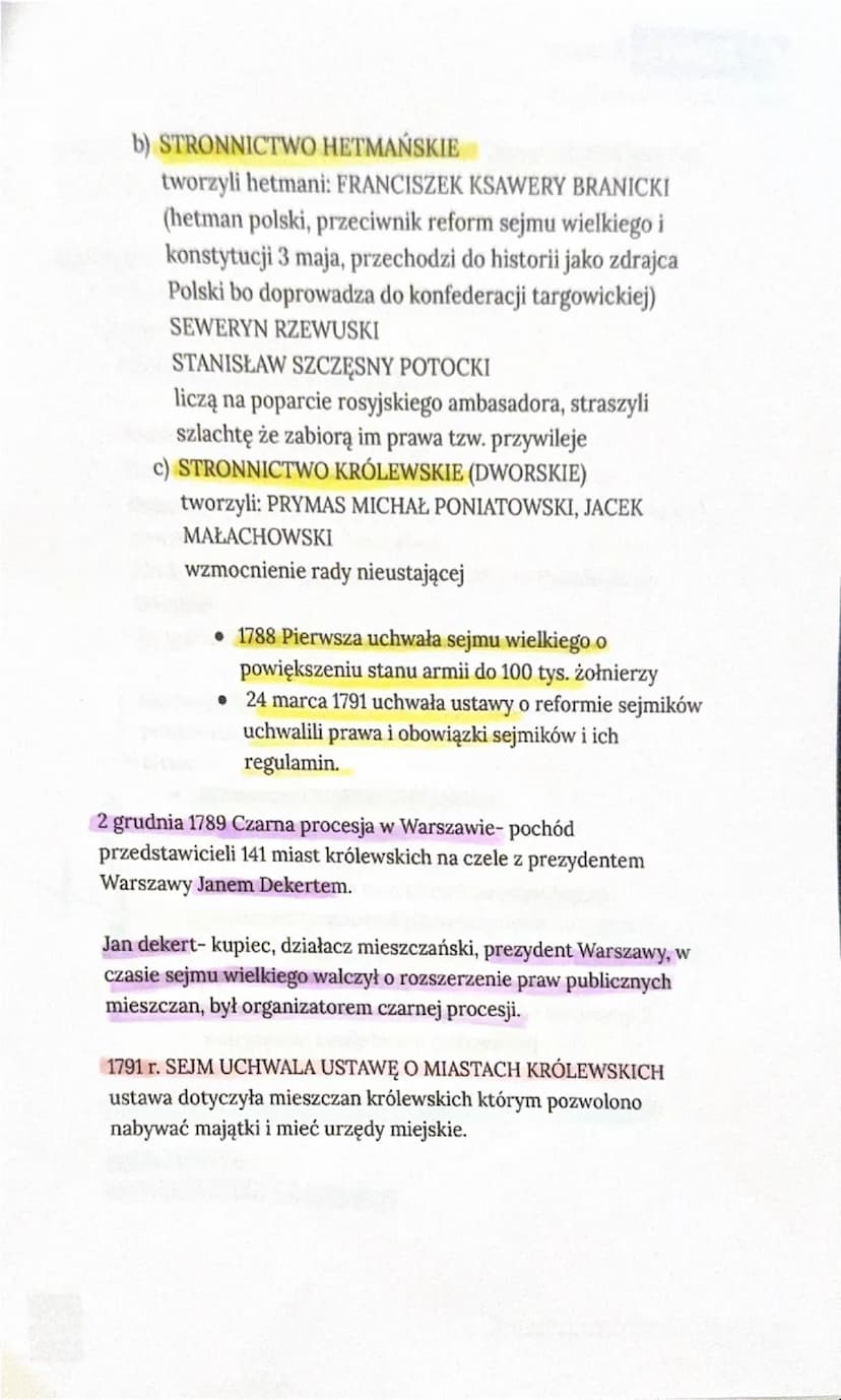 RPW XVIII w.
1 temat
1697- august II Mocny królem Polski ( doszło do podwójnej elekcji, w
Krakowie Koronował się i przyjął imię August II, u