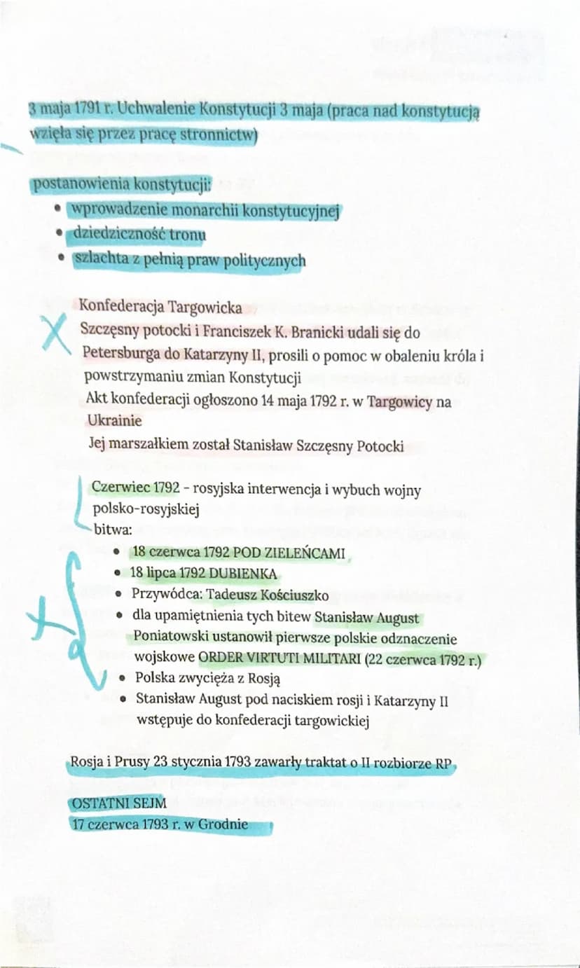 RPW XVIII w.
1 temat
1697- august II Mocny królem Polski ( doszło do podwójnej elekcji, w
Krakowie Koronował się i przyjął imię August II, u