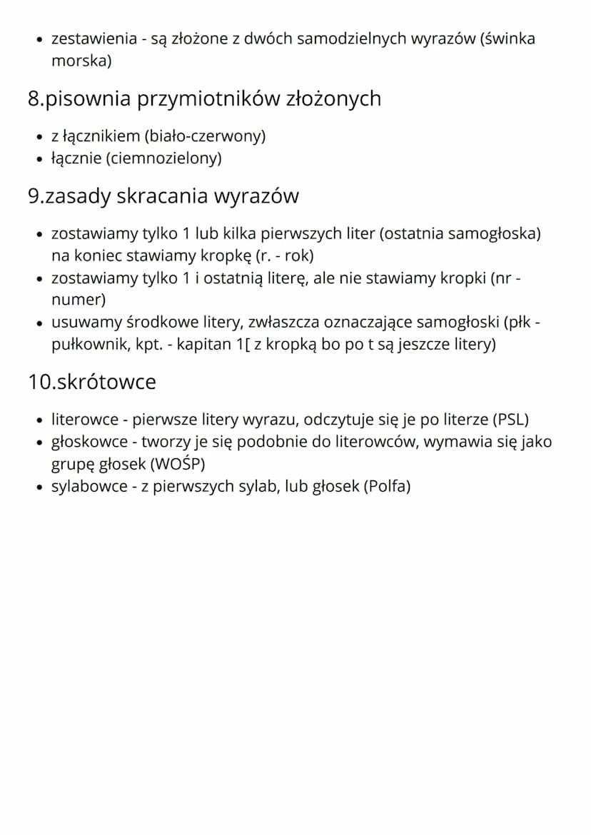 --- OCR Start ---
Słowotwórstwo
1.Budowa słowotwórcza wyrazów
wyrazy pochodnie - wyrazy utworzone od innych słów
wyrazy podstawowe - słowa o