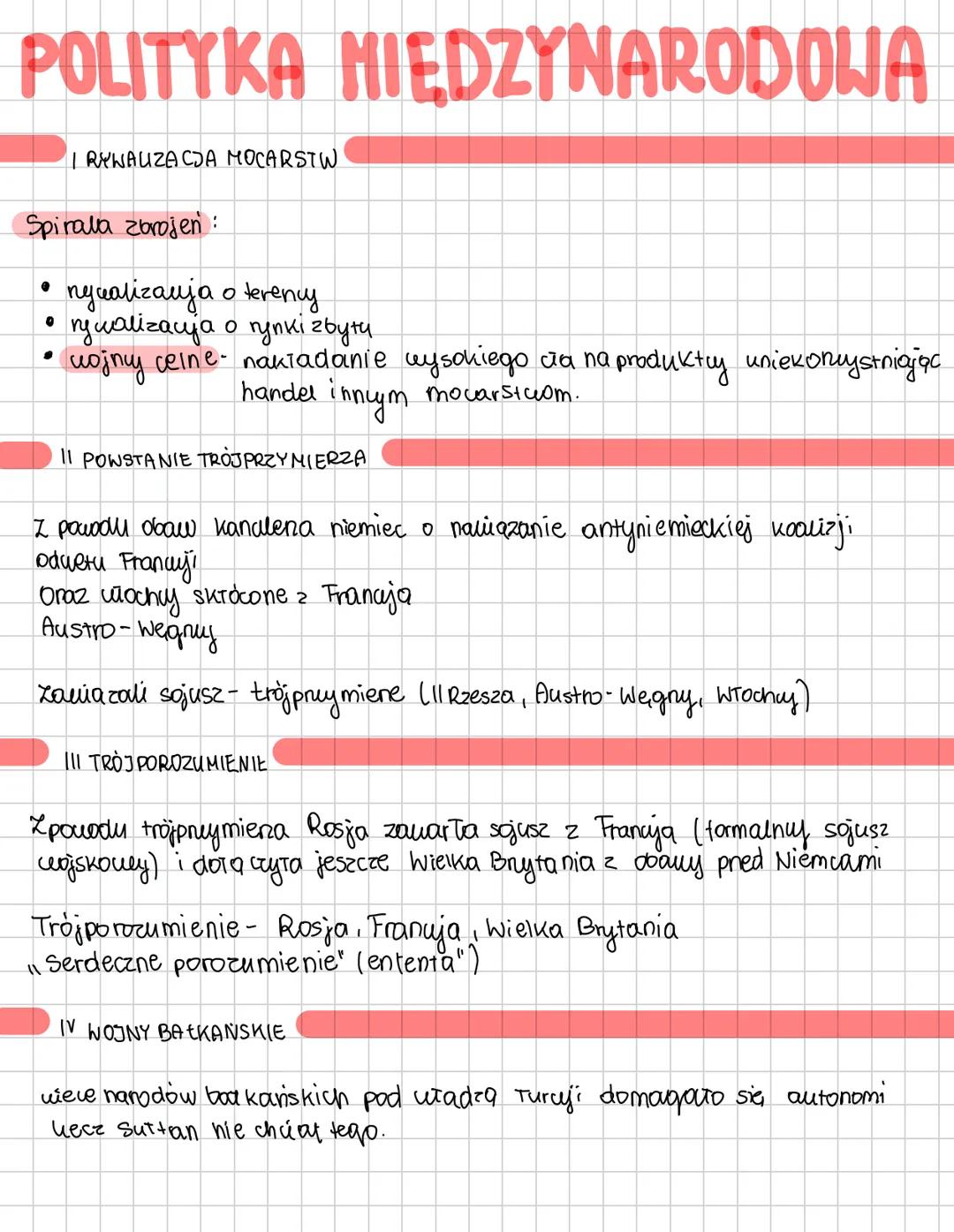 POLITYKA MIĘDZYNARODOWA
Spirala zbrojeń
• nyualizanja o terency.
rywalizacja o rynki zbytu.
0
wojny celne- nakladanie wysokiego da na produk