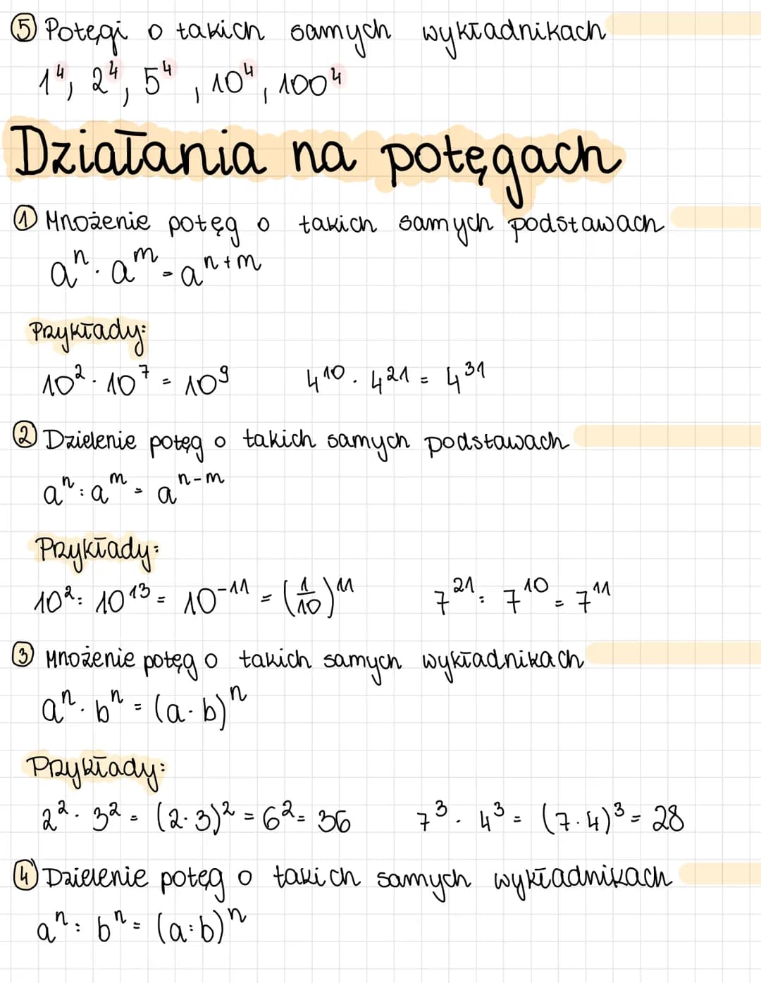 1 Potęga o NykTadniku naturalnym
a·a=a² a·a·a=a³
Przykłady:
2-2=2²=4 3·3·3=3³=27
12
POTĘGI
Przykłady:
3-2=(1) 2
Potęga o wykładniku całkowit