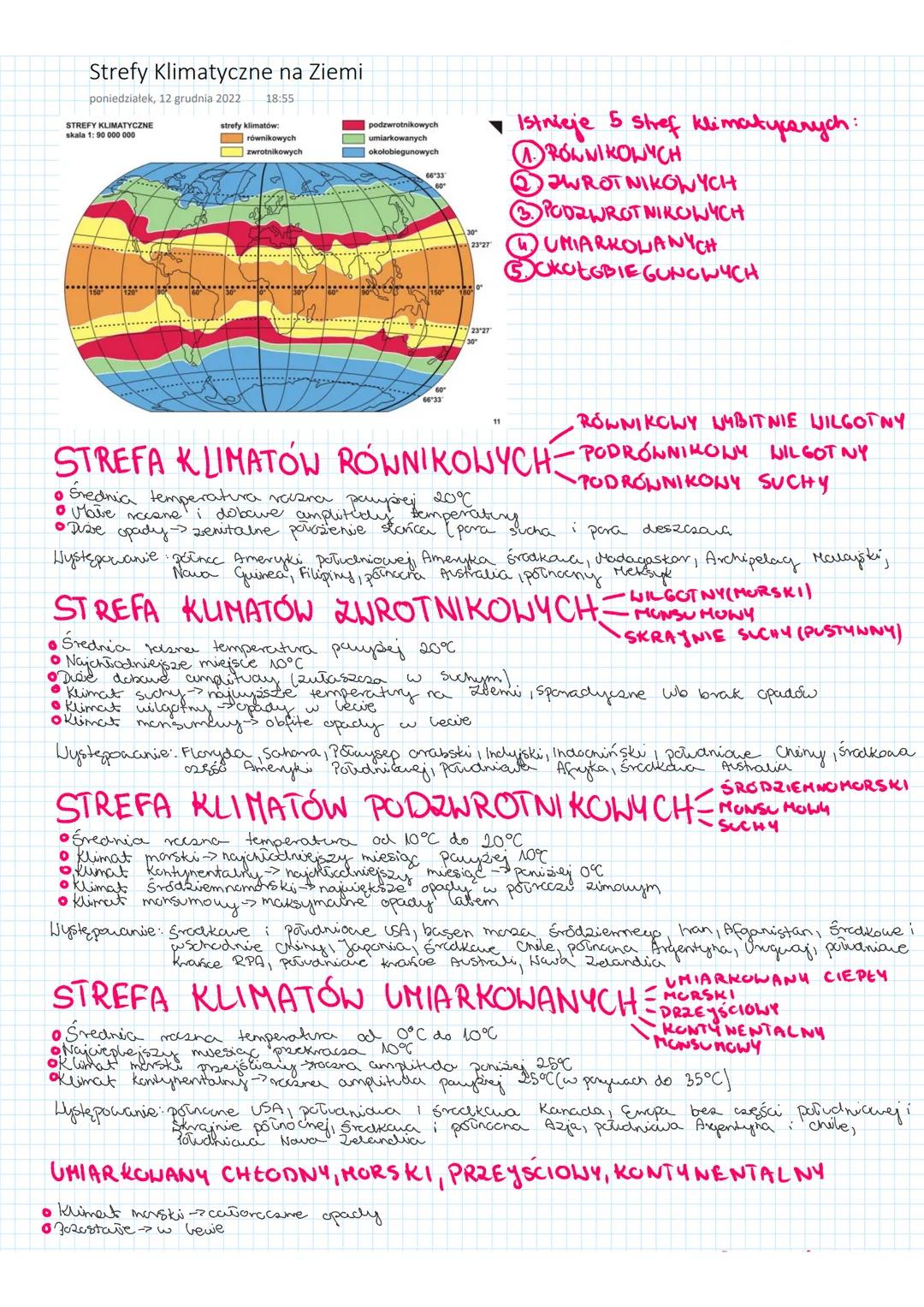 Strefy Klimatyczne na Ziemi
poniedziałek, 12 grudnia 2022 18:55
STREFY KLIMATYCZNE
skala 1: 90 000 000
strefy klimatów:
równikowych
zwrotnik