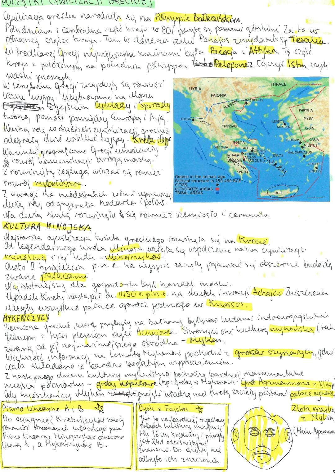 POCZĄ
Cquilizacja grecha narodrila się na Połwyspie Bałkańskim.
Poludniowa i centralne część kraju w 80%. polryte sa pamami górskim. Za to u