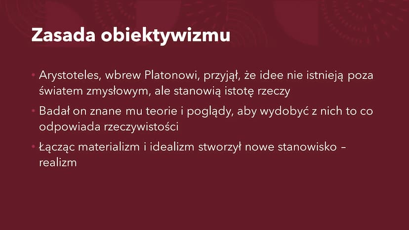ARYSTOTELES Arystoteles
384-322 p.n.e.
Urodził się w Stagirze, przez co nazywany jest czasem Stagirytą
Syn nadwornego medyka króla macedońsk