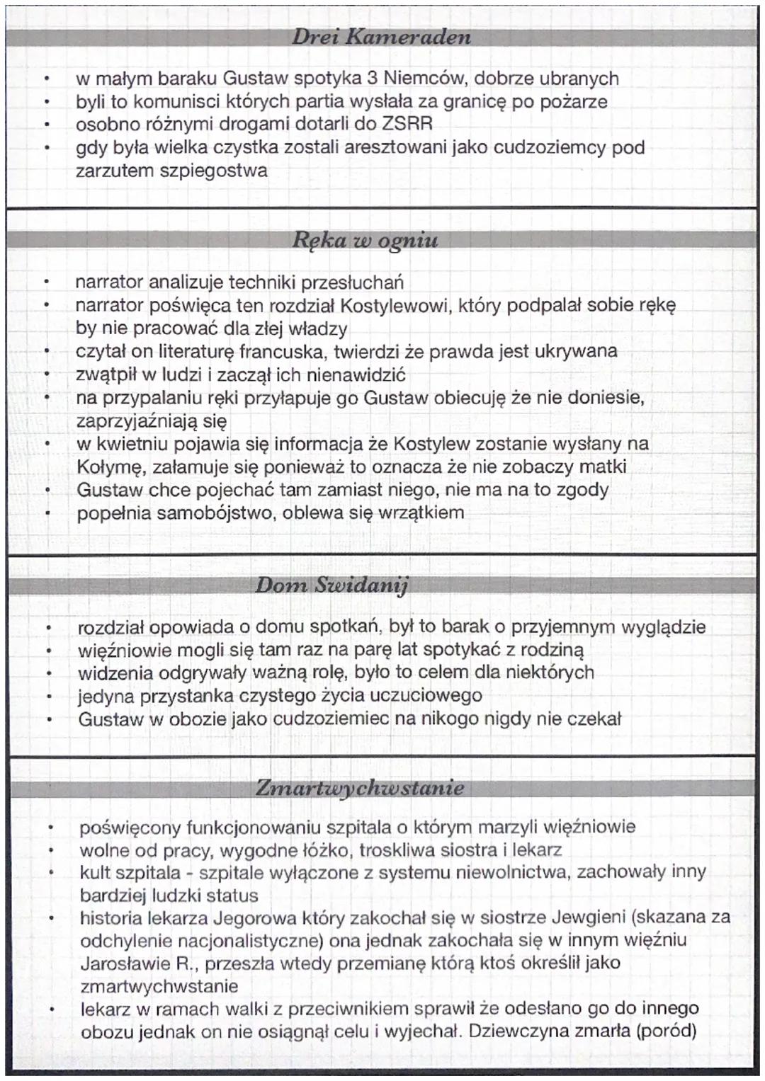 °
Inny świat
Gustaw Herling-Grudziński
Witebsk - Leningrad - Wołogda
narrator opisuje codzienne życie w więzieniu w Witebsku
po śledztwie i 