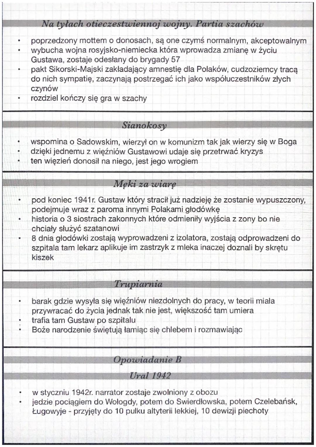 °
Inny świat
Gustaw Herling-Grudziński
Witebsk - Leningrad - Wołogda
narrator opisuje codzienne życie w więzieniu w Witebsku
po śledztwie i 