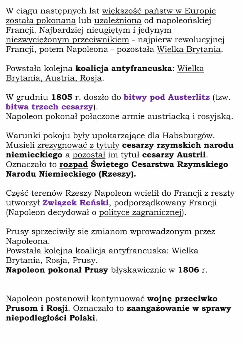 Napoleon Bonaparte
tworzy nowy ład w Europie
W 1794 r. obalono rządy jakobinów we Francji.
Francja nadal była republiką.
Największy wpływ na