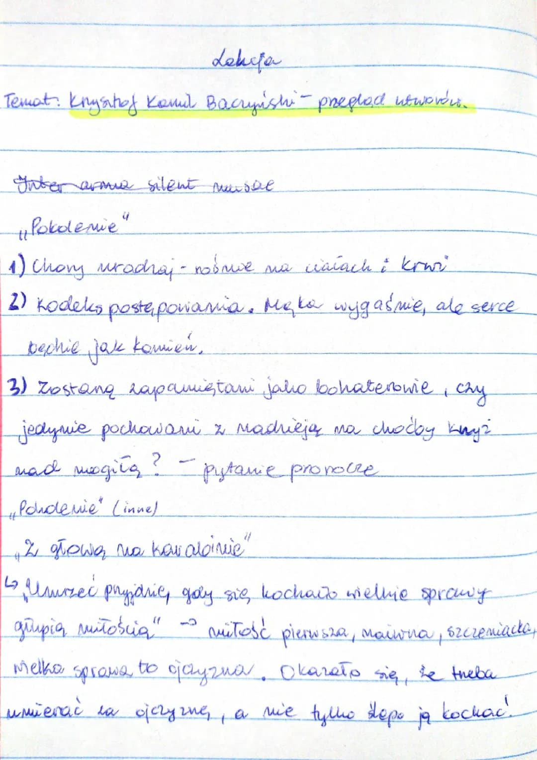 Pokolenie Baczyński - Interpretacja Krótka i Tekst