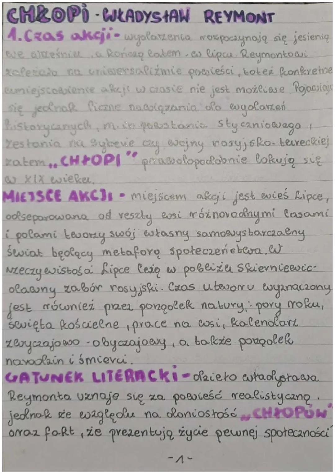 Chłopi -streszczenie 