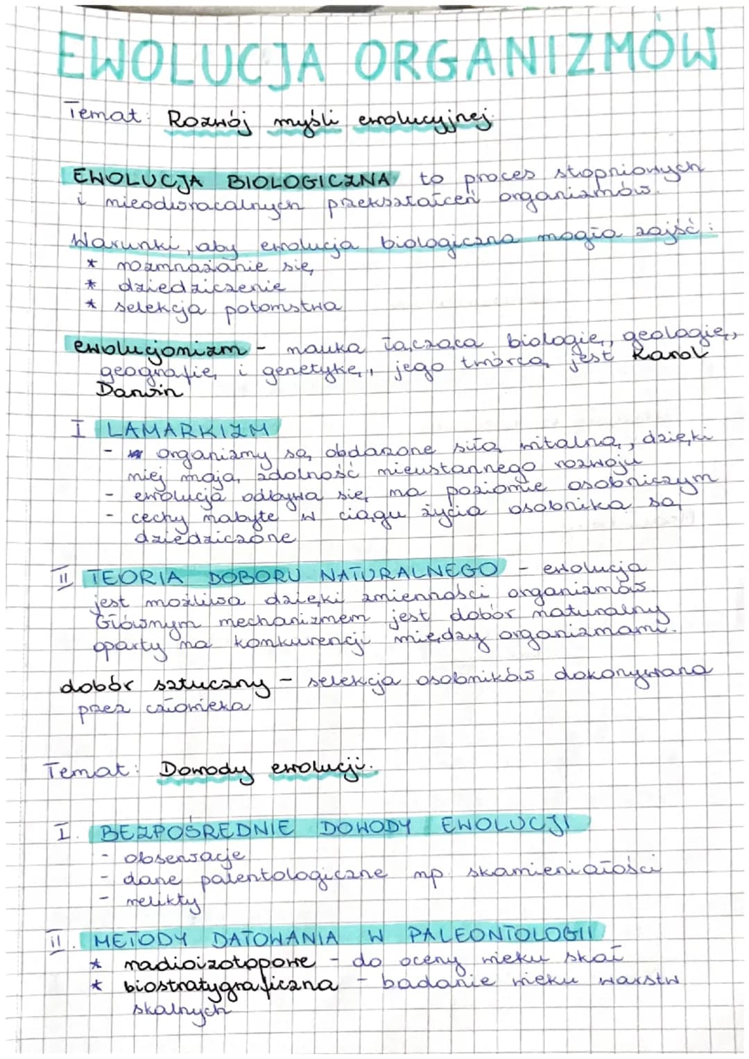 EWOLUCJA ORGANIZMOW
Temat: Roznoj myśli evolucyjnej.
Розној
ENOLUCJA BIOLOGICZNA to proces stopnionych
i nieodwracalnych pracksstaten organi