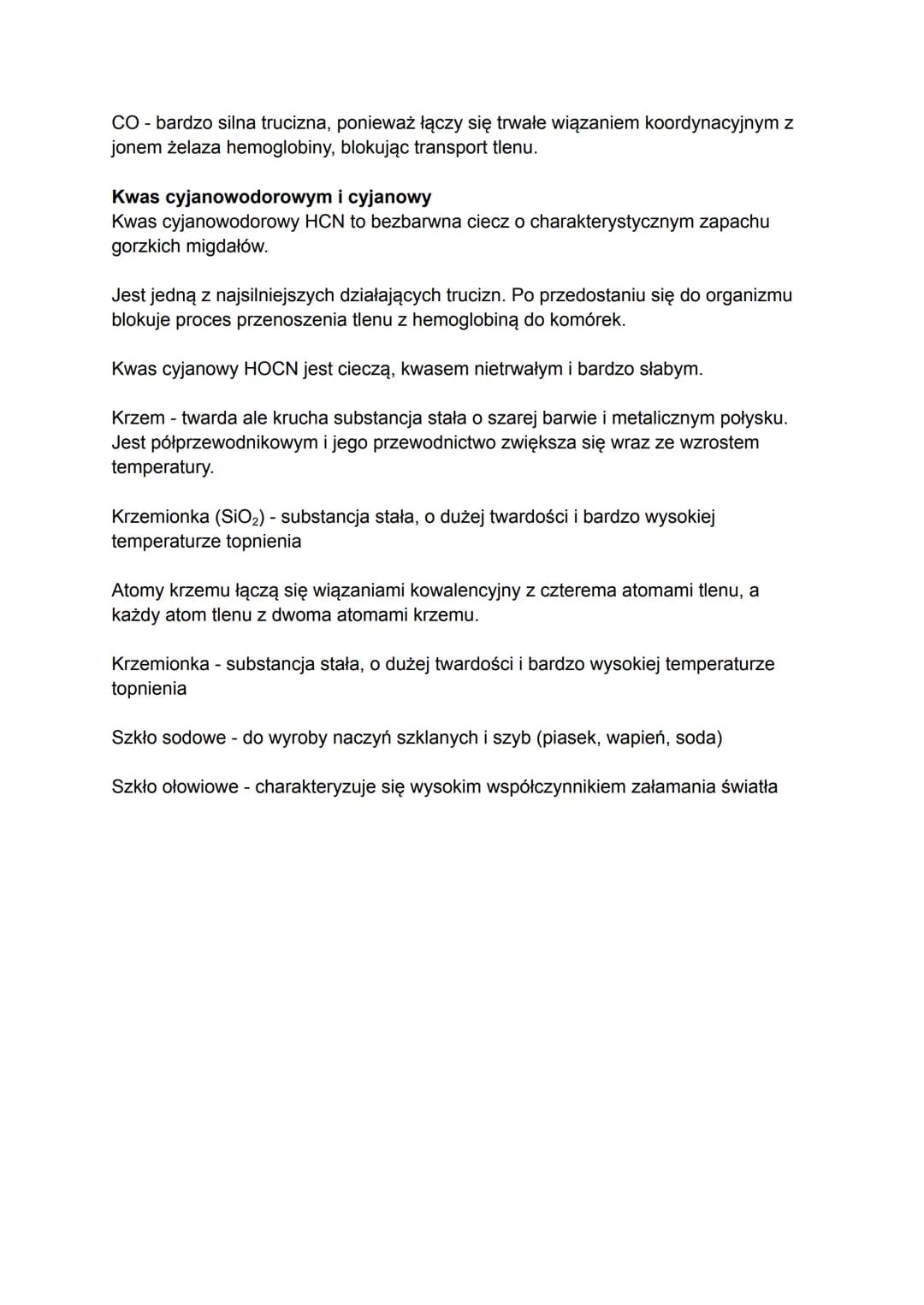 Węglowce
1. Pierwiastki grupy 14
2. W przyrodzie występują jako składniki skał i minerałów
3. Największą gęstość ma ołów
4. Substancje stałe