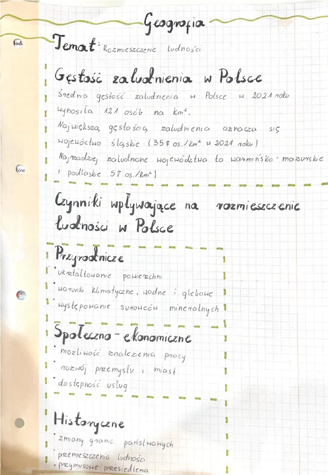 fod:

lów

# Geografia

## Temat: Rozmieszczenie ludności

# Gęstość zaludnienia w Polsce

Średnia gęstość zaludnienia w Polsce w 2021 noku
