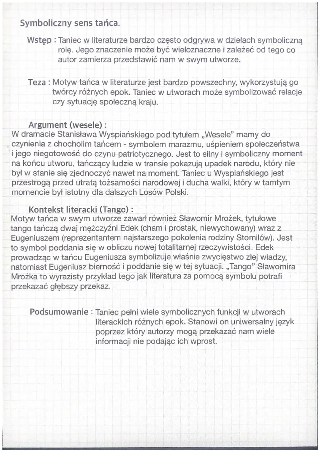 Symboliczny sens tańca. Omów zagadnienie 