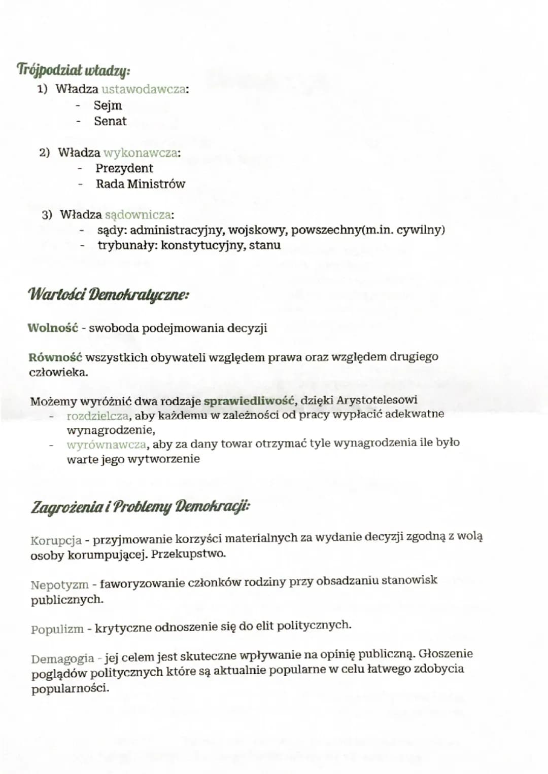 Demokracja
1. Formy demokracji
2. Zasady demokracji
3. Wartości demokratyczne
4. Zagrożenia i problemy demokracji
Formy Demokracji:
Pośredni