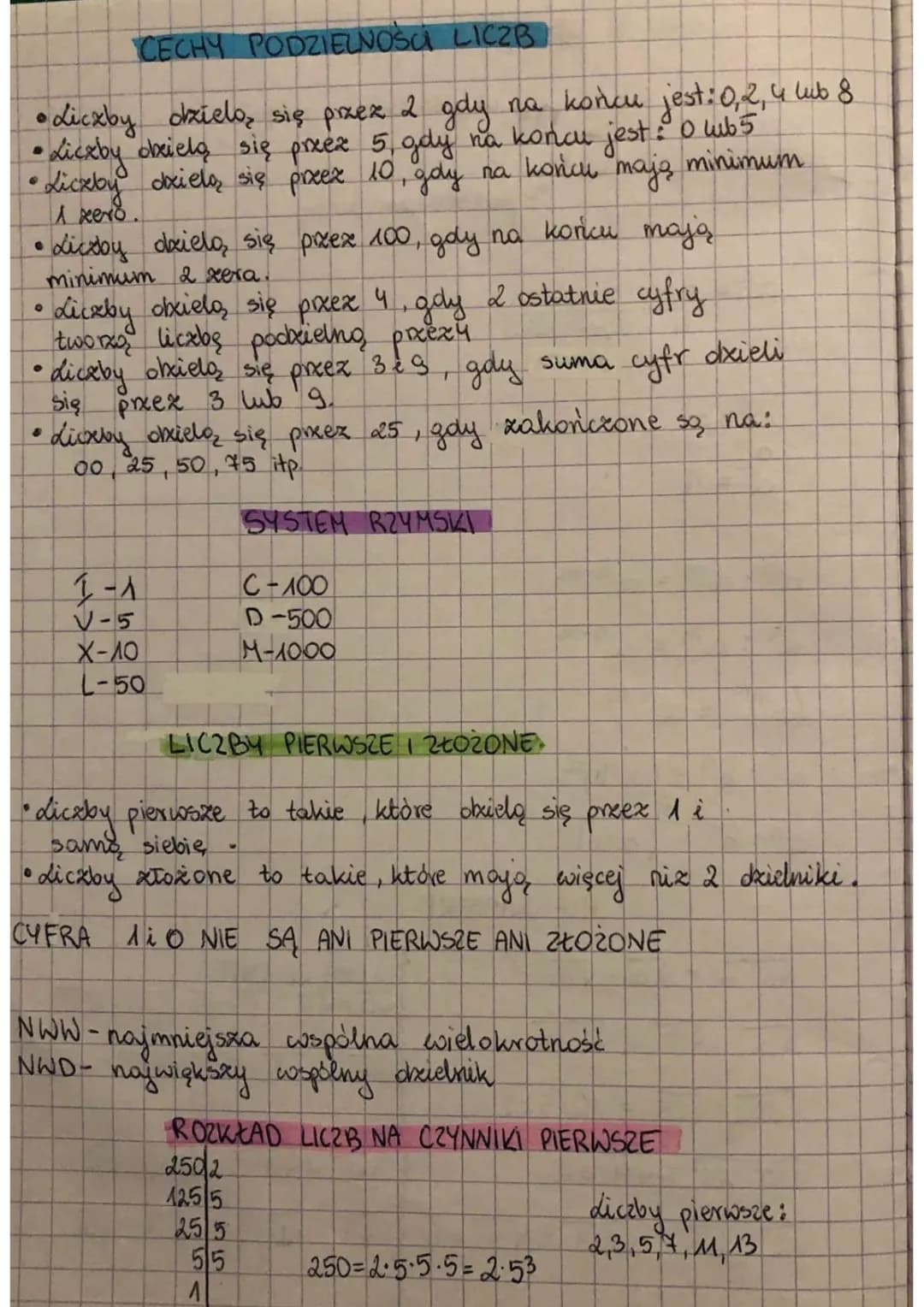 Cechy podzielności liczb - zadania i przykłady
