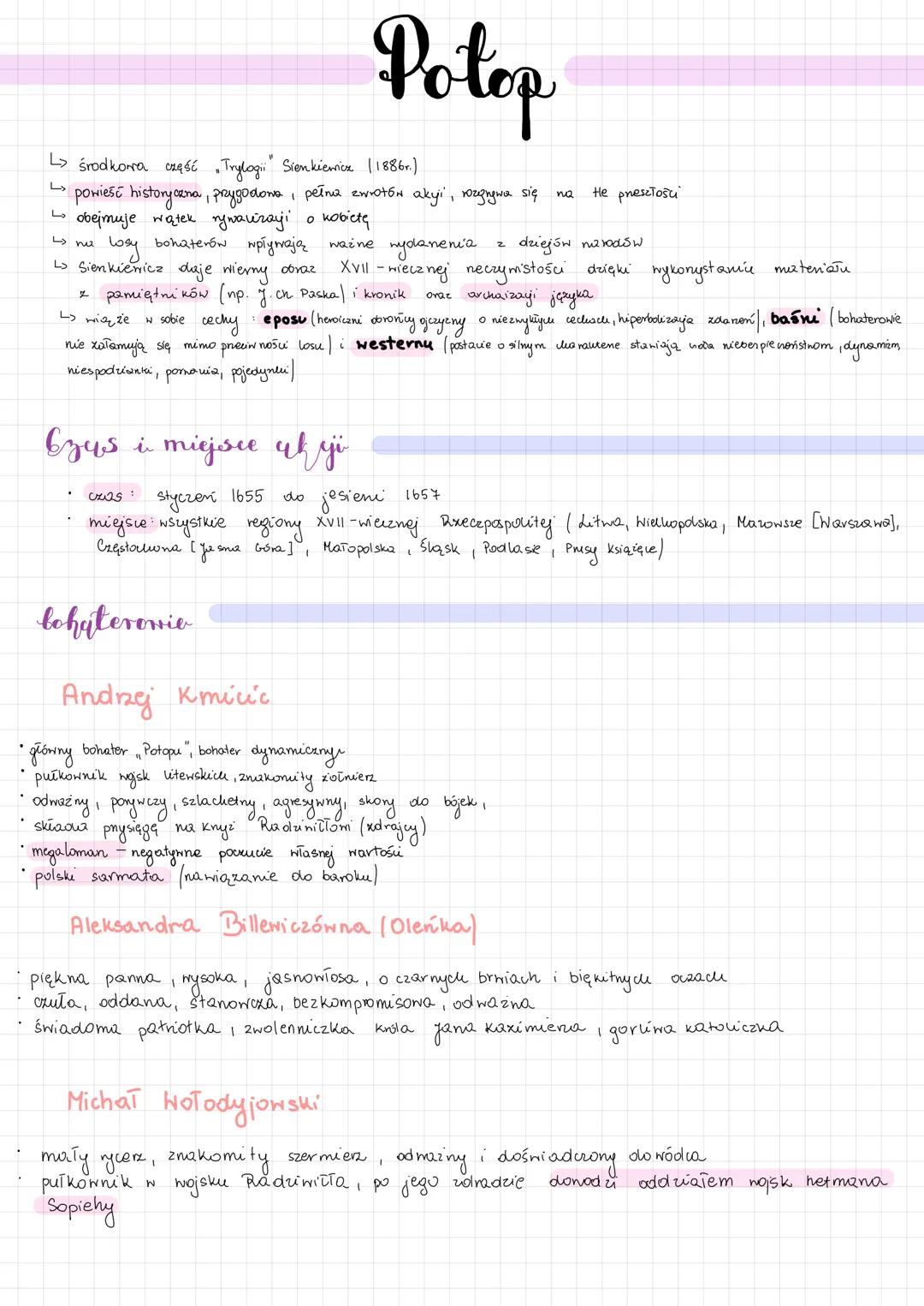 L> środkowa część Trylogii" Sienkiewicz (1886r.)
دا
·powieść historyczna, przygodowa, pełna zwrotów akyi, rozezngwa się
обертије water пупас