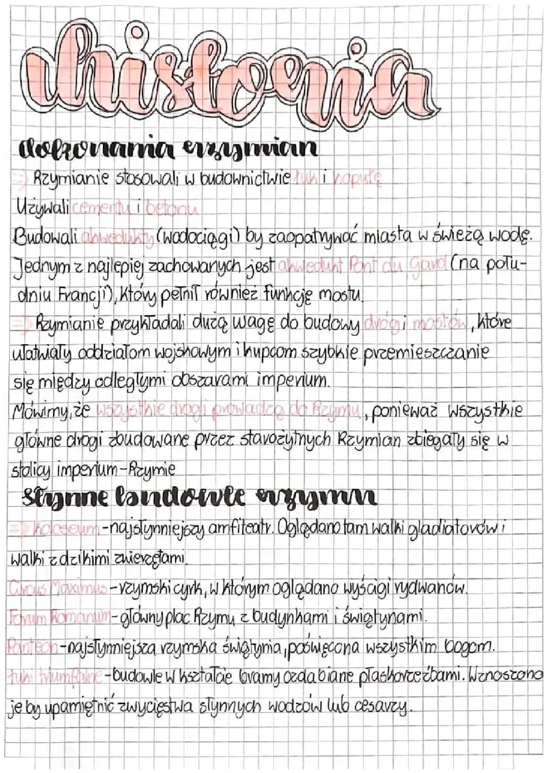 Dokonania Rzymian klasa 5