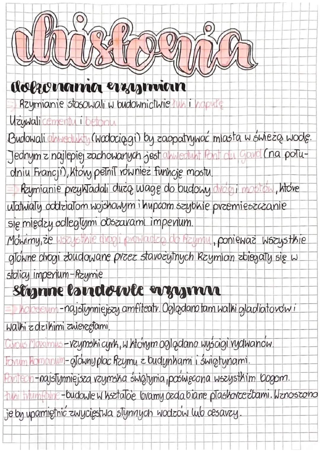 ofistorise
dolzonama erzymian
Rzymianie stosowali w budownictwie łub i hapute
Używali cementu i betonu
Budowali abwedukty (wodociągi) by zao