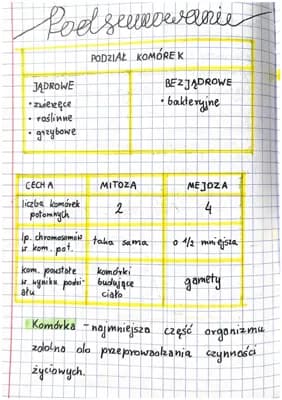 Know Podsumowanie działu „Komórka” (zwierzęce, roślinne, grzybowe)  thumbnail