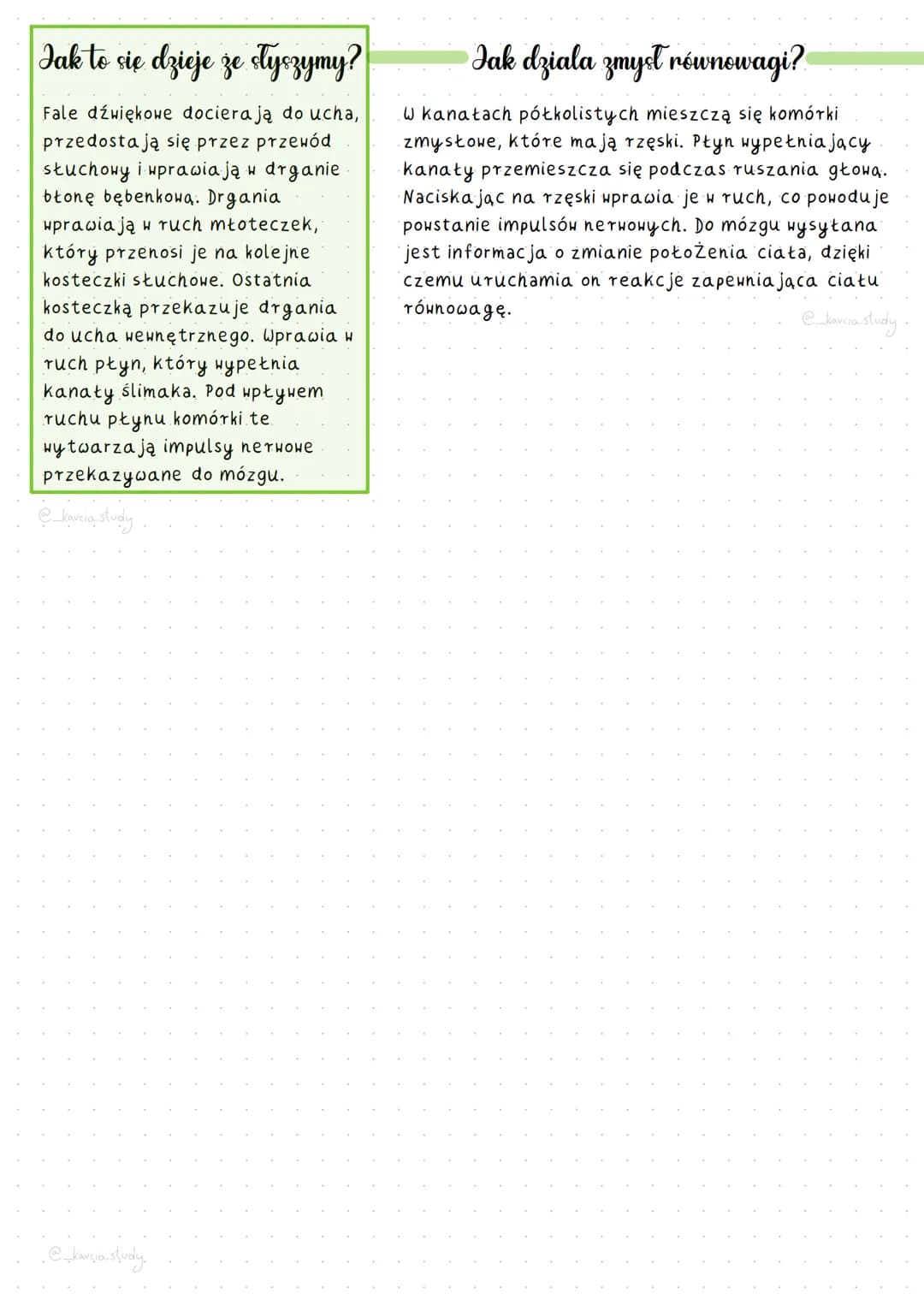 Uche narzad Fiche trianswags
@_karcia.study.
Narząd sluchu i równowagi
Zmyst stuchu pomaga nam określić rodzaj dźwięku i kierunek, z którego
