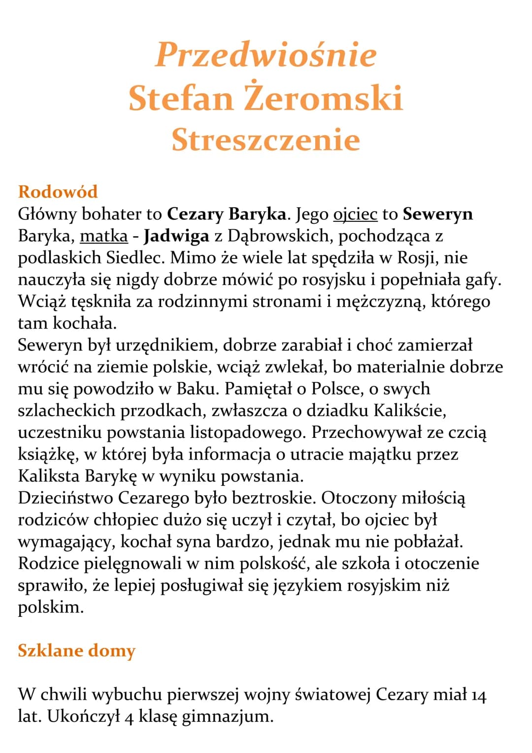 
<p>Stefan Żeromski to znany polski pisarz, który jest autorem utworu "Przedwiośnie". Urodził się 14 października 1864 roku w Strawczynie ko