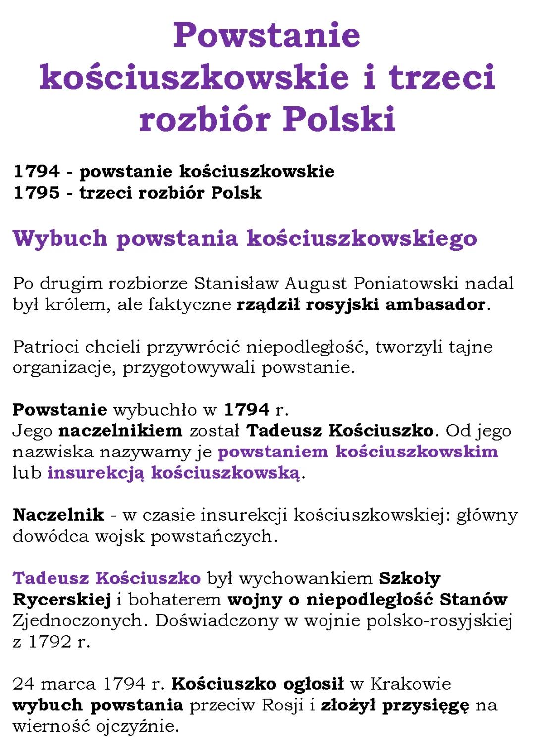 Powstanie Kościuszkowskie w skrócie: Kim był Tadeusz Kościuszko i z czego zasłynął?