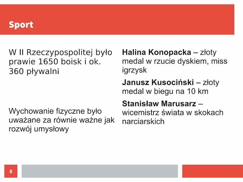 Nauka i kultura II Rzeczypospolitej Nauka
Mało osób kończyło szkołę wyższą
ponieważ, była płatna.
Najważniejszą rolę pełniła szkoła
Iwowsko-