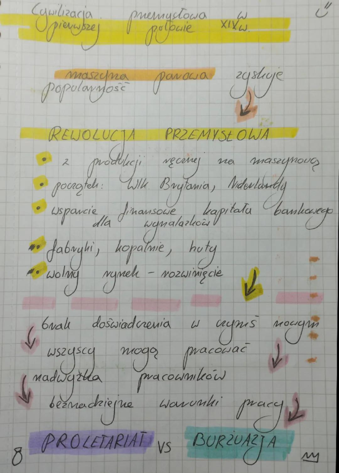 Cywilizacja
premysłowa xixw
potowie
لیا
maszina
zyskuje
8
REWOLUCJA PRZEMYSŁOWA
2 produkcji reconeg na maszynour
porgteh: Wlk Brytania, Nede