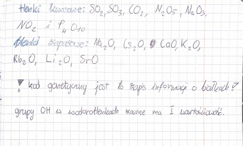 Henki i wodorotlenki
Alenki - związki chemiczne Alenu z innymi pierwia -
stkami.
pierwiastek chemicny = substancja prosta (nie da się
Związe