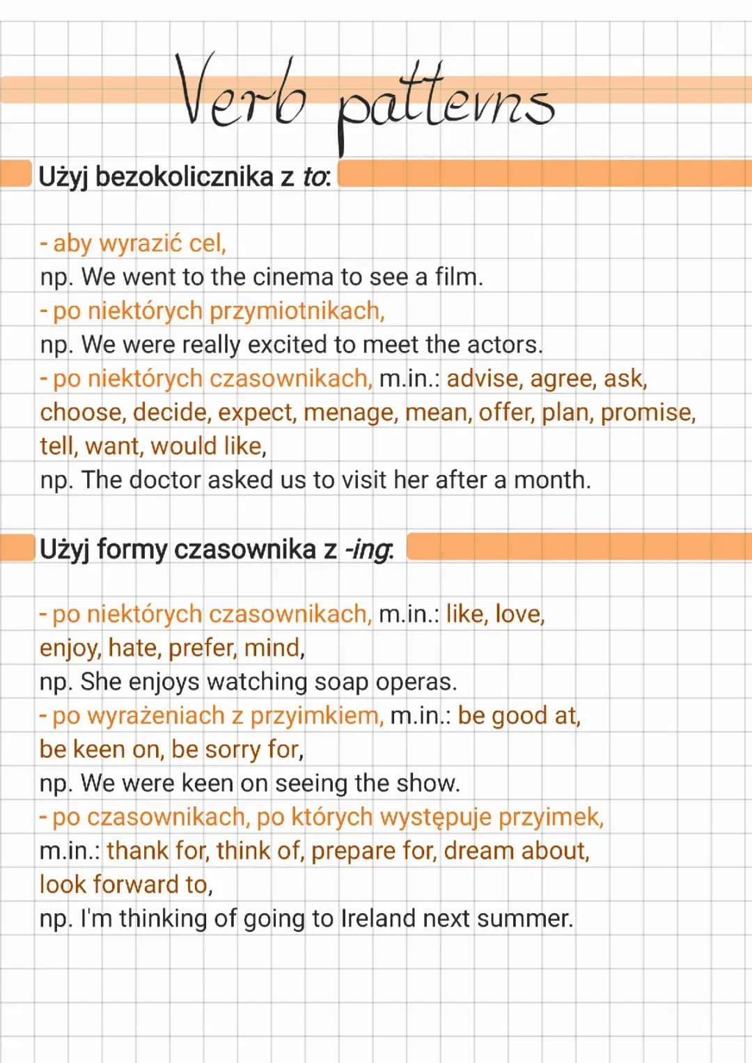Verb Patterns