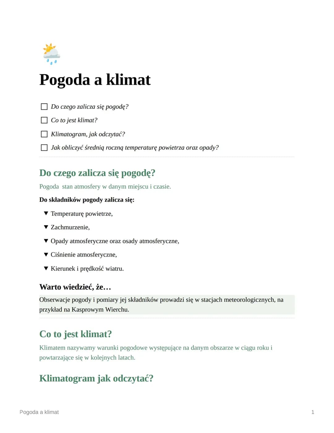 Pogoda a klimat