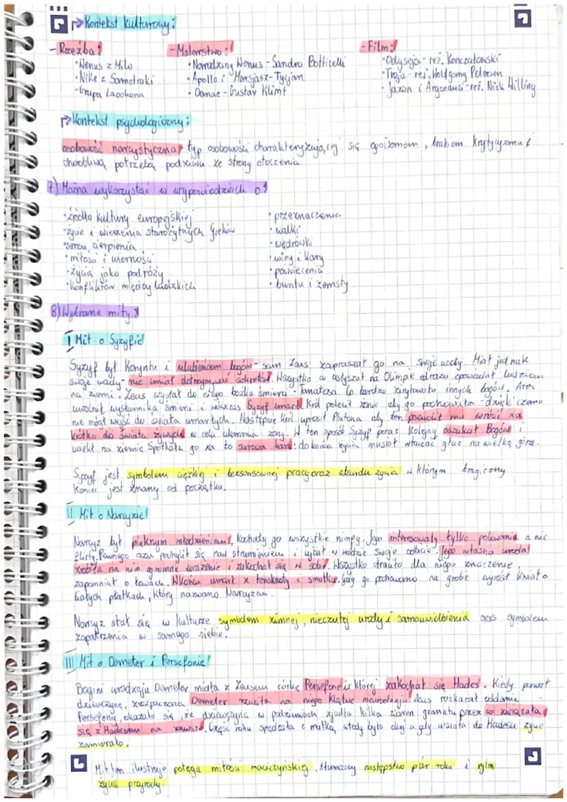 7:
(41) kluczowe pojęcia ?
-Antyki Biblia
- Spustizna Antyku.
-Biblijne Drvedictwo
-Klasyczność
~JAN PARANDONSKI - MITOLOGIA
+ opowieść o Bo