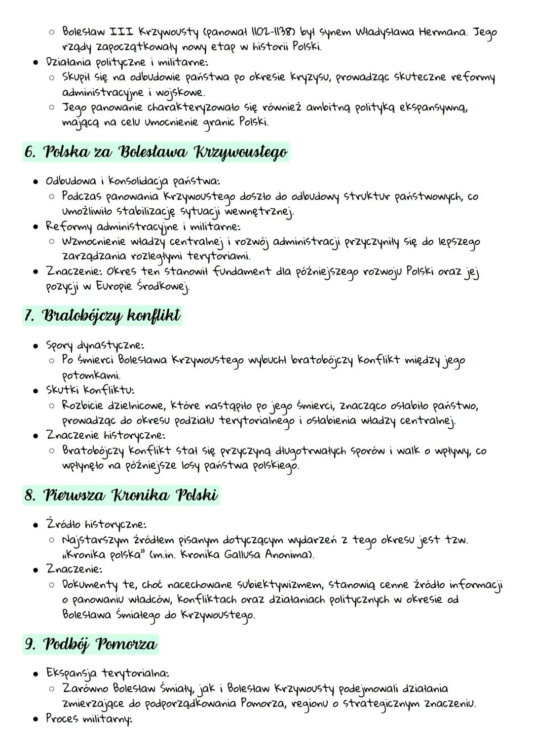 # Od Bolesława Smiałego do Bolesława Krzywoustego

1. Rządy Bolesława Śmiałego

*   Okres panowania: Bolesław II Śmiały rządził Polską w lat