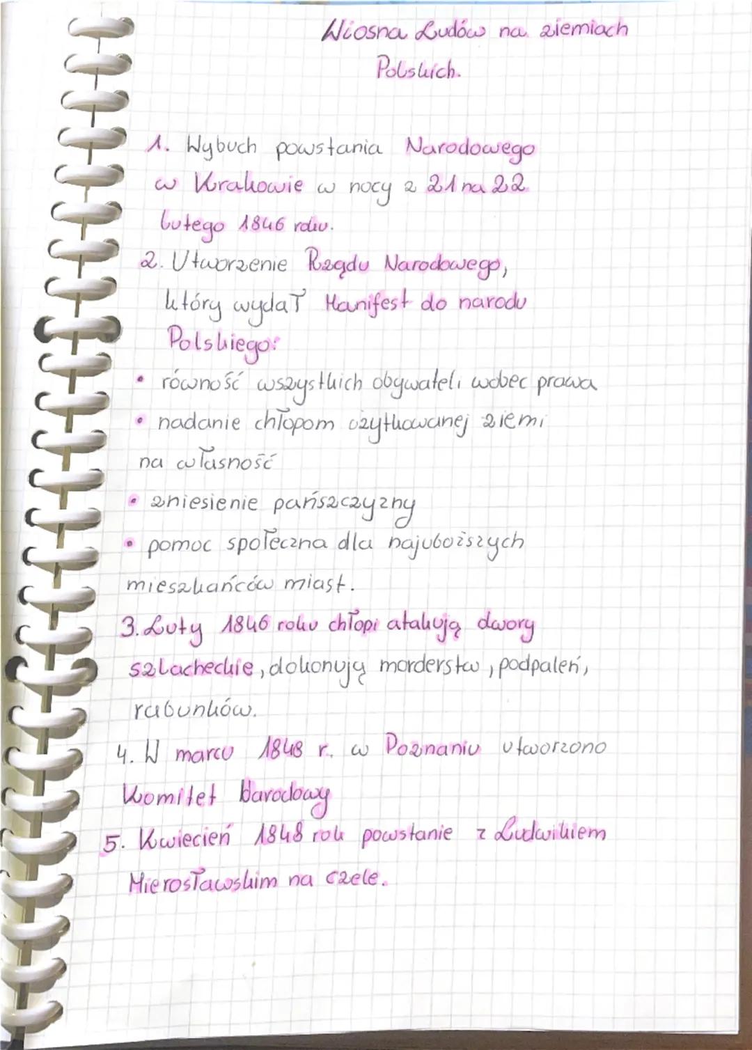 Wiosna Ludów na ziemiach
Polskich.
1. Wybuch powstania Narodowego
w Krakowie
3
nocy
221 na 22
9
butego 1846 roiu.
2. Utworzenie Regdu Narodo