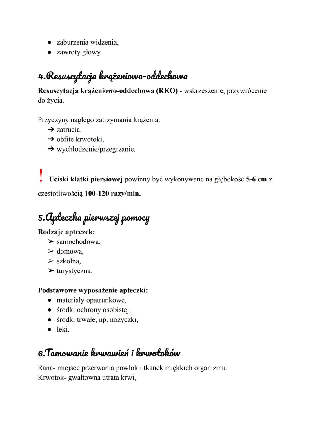 Podstawy pierwszej pomocy
1.Podstawowe wiadomości z zakresu pierwszej pomocy
Pierwsza pomoc- zespół prostych czynności podejmowanych przed p