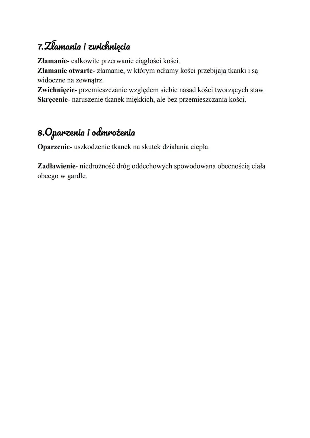 Podstawy pierwszej pomocy
1.Podstawowe wiadomości z zakresu pierwszej pomocy
Pierwsza pomoc- zespół prostych czynności podejmowanych przed p