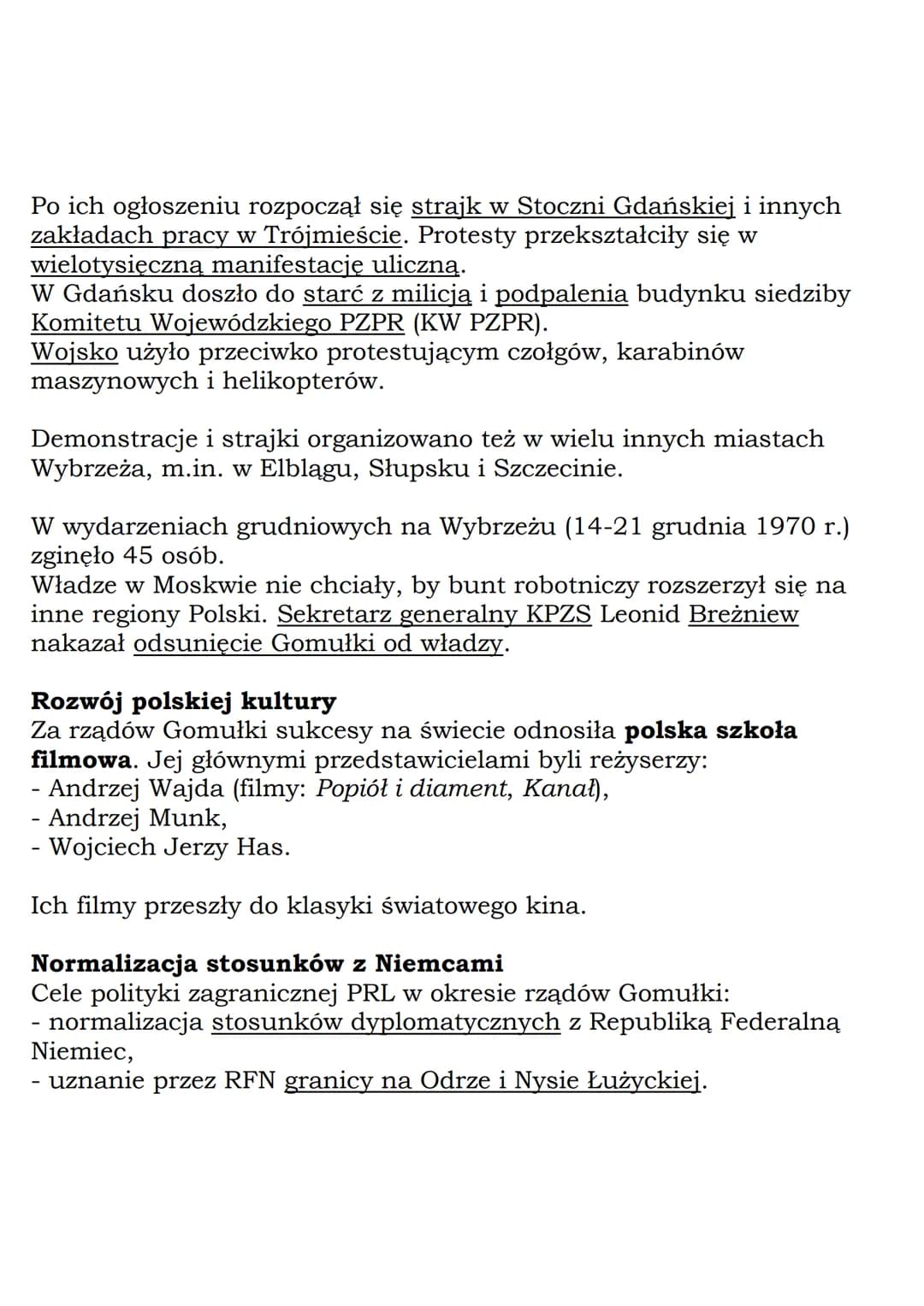 --- OCR Start ---
Istotne osoby:
Władysław Gomułka,
kardynał Stefan Wyszyński,
Romek Strzałkowski.
PRL po śmierci Stalina
W Polsce po śmierc