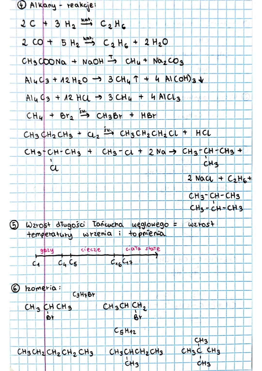 ALKENY, ALKANY, ALKINY
Rzędowość atomów węgla:
-CH3
ㅠ
CH₂ - C² - CH ₂ -CHIS
CH-CH3
+
CH3
Ⓒ Wzory ogólne:
ALKANY CnH₂n+₂
1
J
Nazewnictwo:
CYK