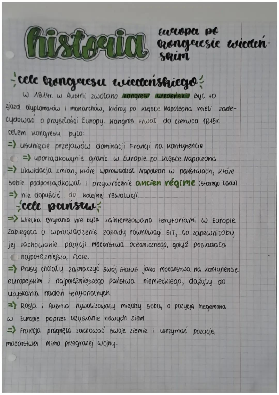 Europa po kongresie wiedeńskim