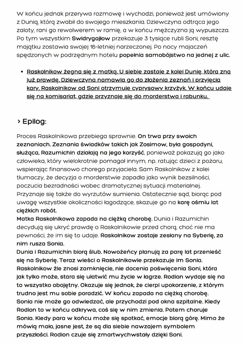 ,,Zbrodnia i kara" - Fiodor
Dostojewski
> Czas i miejsce akcji powieści:
• Akcja powieści trwa w bardzo precyzyjnie określonym
czasie - od s