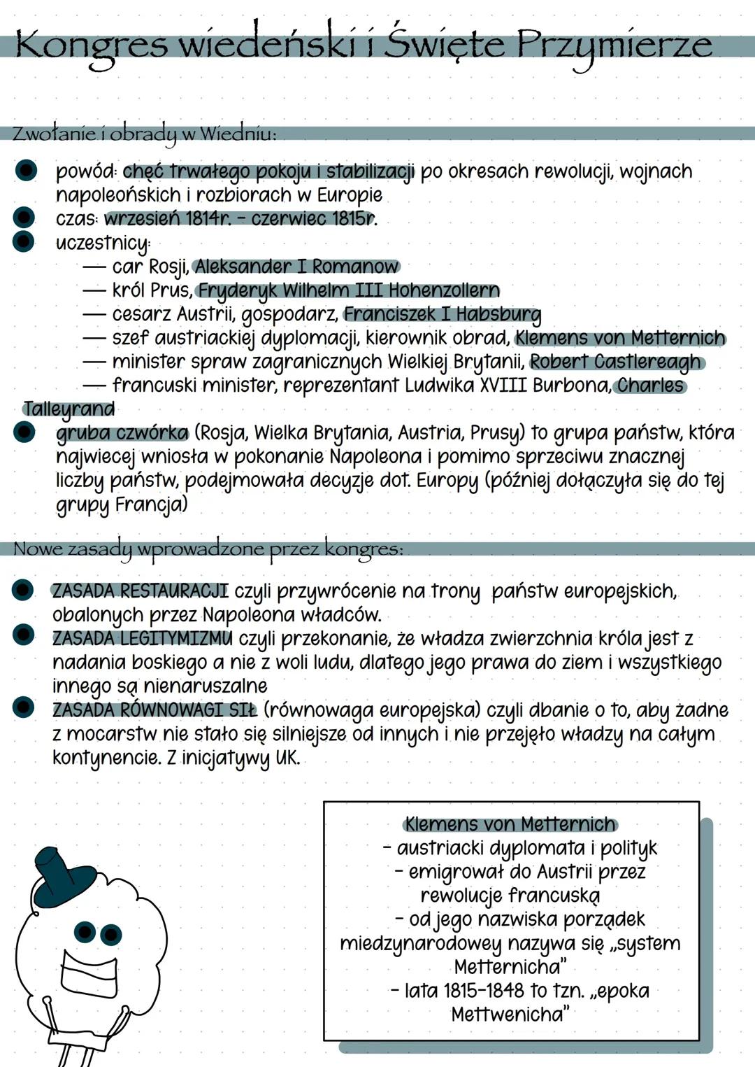 Kongres wiedeński i Święte Przymierze