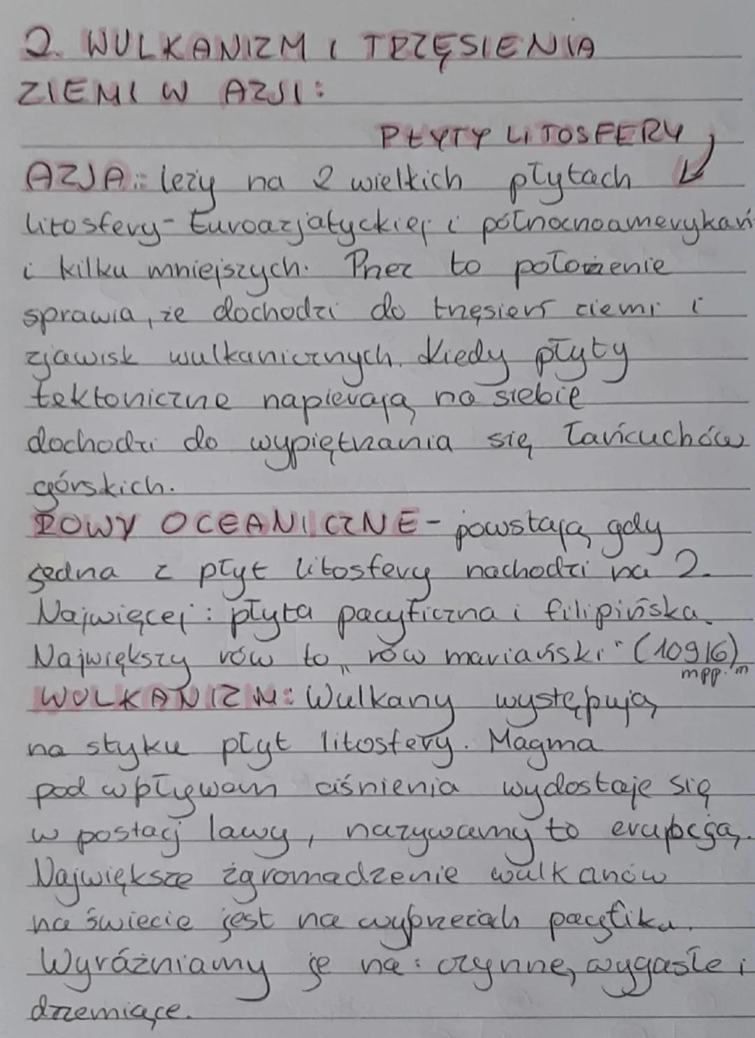 # A. ŚRODOWISKO PRZYRODNICZE AZJI.

AZJA to w 75% góry i wyżyny

Kontrasty Azji:
a) ukształtowanie powierzchni:
*   Mount Everest 8848mnp.m
